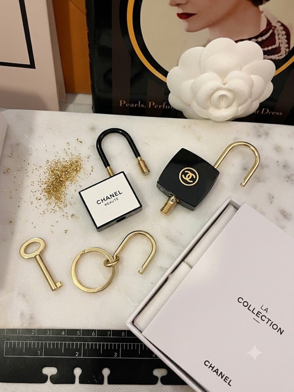 Rare Chanel La Collection Display Set – Iconic Padlocks and Key Ring Locks Open